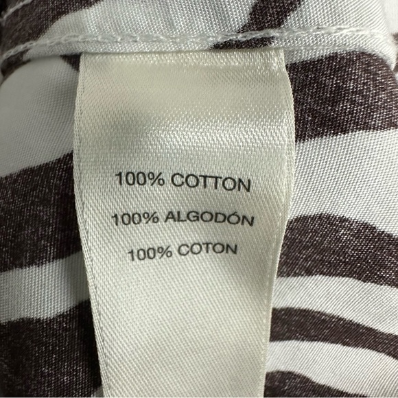 Chico’s Brown White Zebra Print 3/4 Sleeve Blouse, Size 0 - Picture 12 of 14